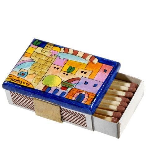 Jerusalem Colorful Match Box Holder with Matchbox
