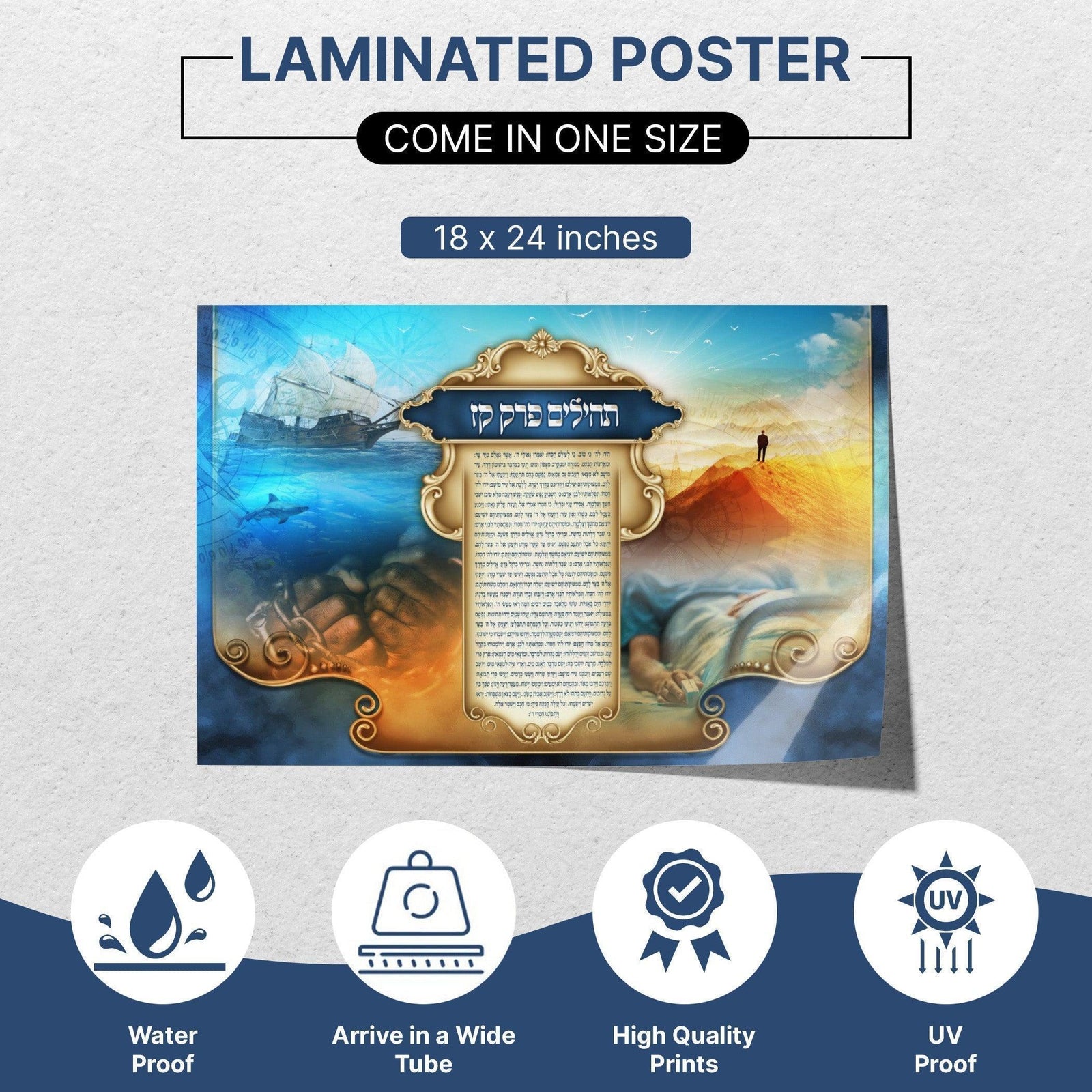 Birkat Hagomel, a Prayer of Gratitude Sukkah Poster | Jewish art | Gift | Israel | Religious Prints | Jewish educational poster - Ben-Ari Art Gallery