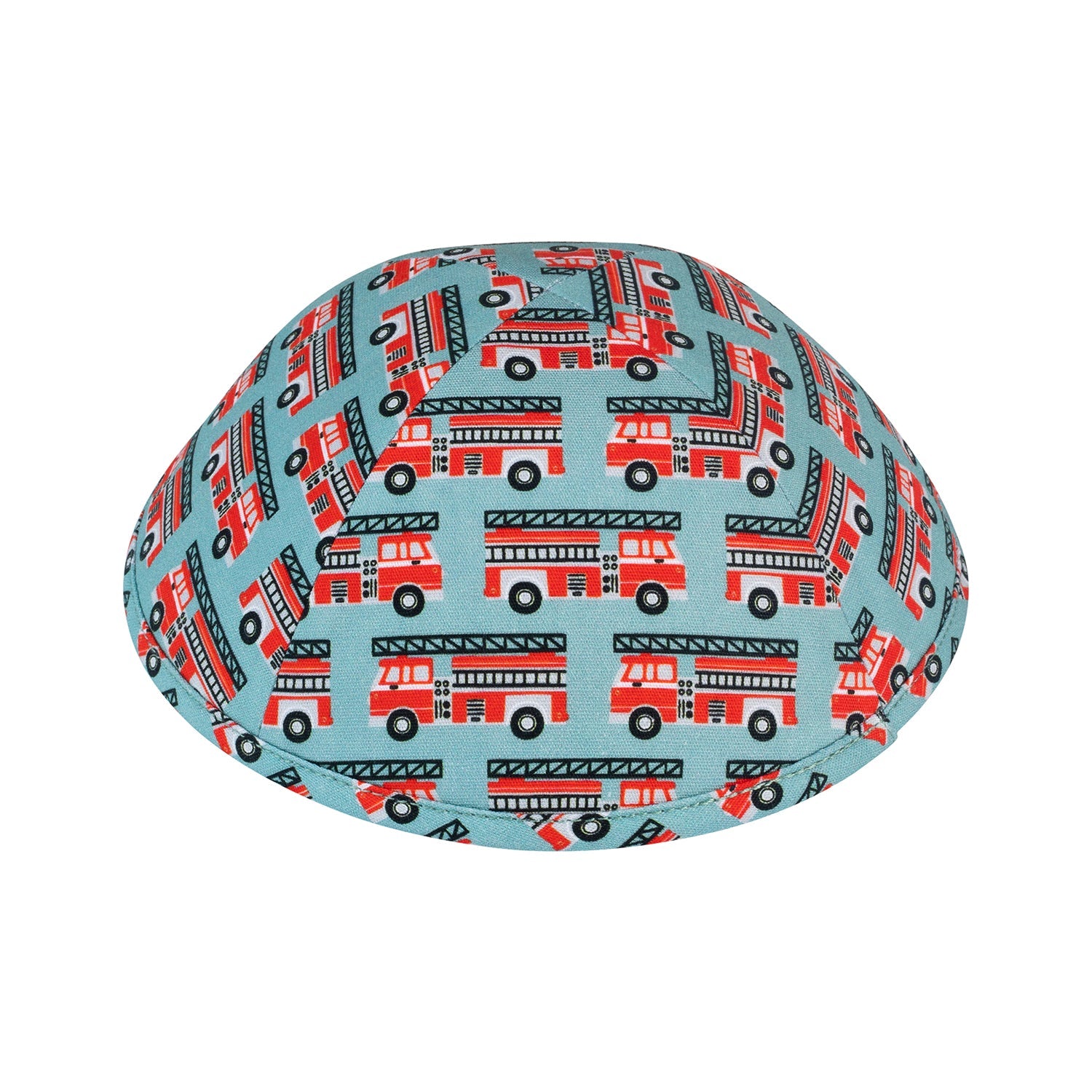 IKIPPAH RED FIRE TRUCKS YARMULKE