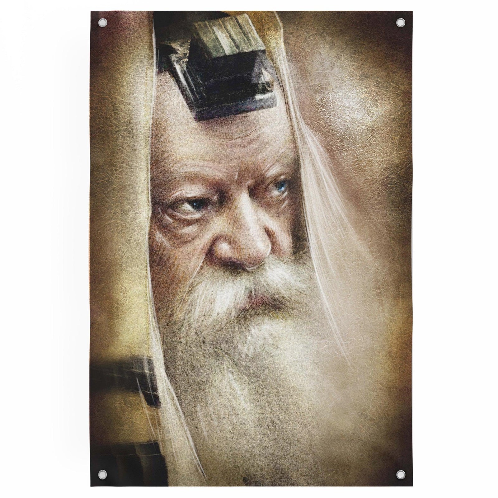 The Lubavitch Rabbi Poster | Sukkah decoration for Sukkot - Jewish Art Sukkah sign for Sukkah tent, Decorations for Sukkot Holiday | Chabad - Ben-Ari Art Gallery