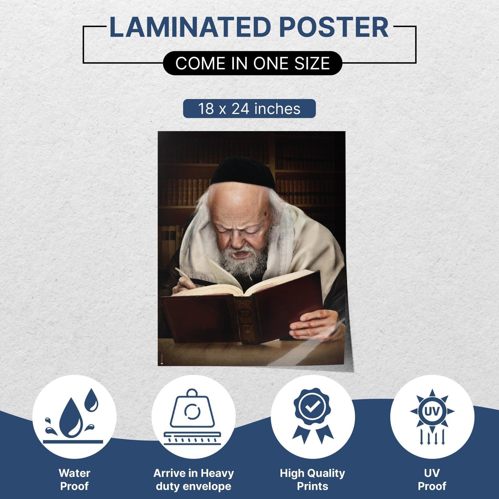 Rabbi Eliashiv zt"l Sukkah Poster | Jewish art | Gift | Israel | Religious Prints | Jewish educational poster | Sukkah decoration - Ben-Ari Art Gallery