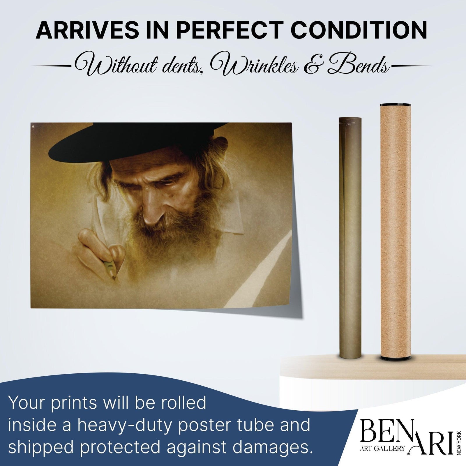 Sukkah Poster of Rav Shteinman | Jewish art | Gift | Israel | Religious Prints | Jewish educational poster | Sukkah decoration - Ben-Ari Art Gallery
