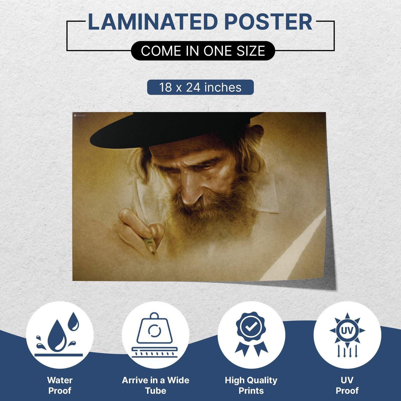 Sukkah Poster of Rav Shteinman | Jewish art | Gift | Israel | Religious Prints | Jewish educational poster | Sukkah decoration - Ben-Ari Art Gallery