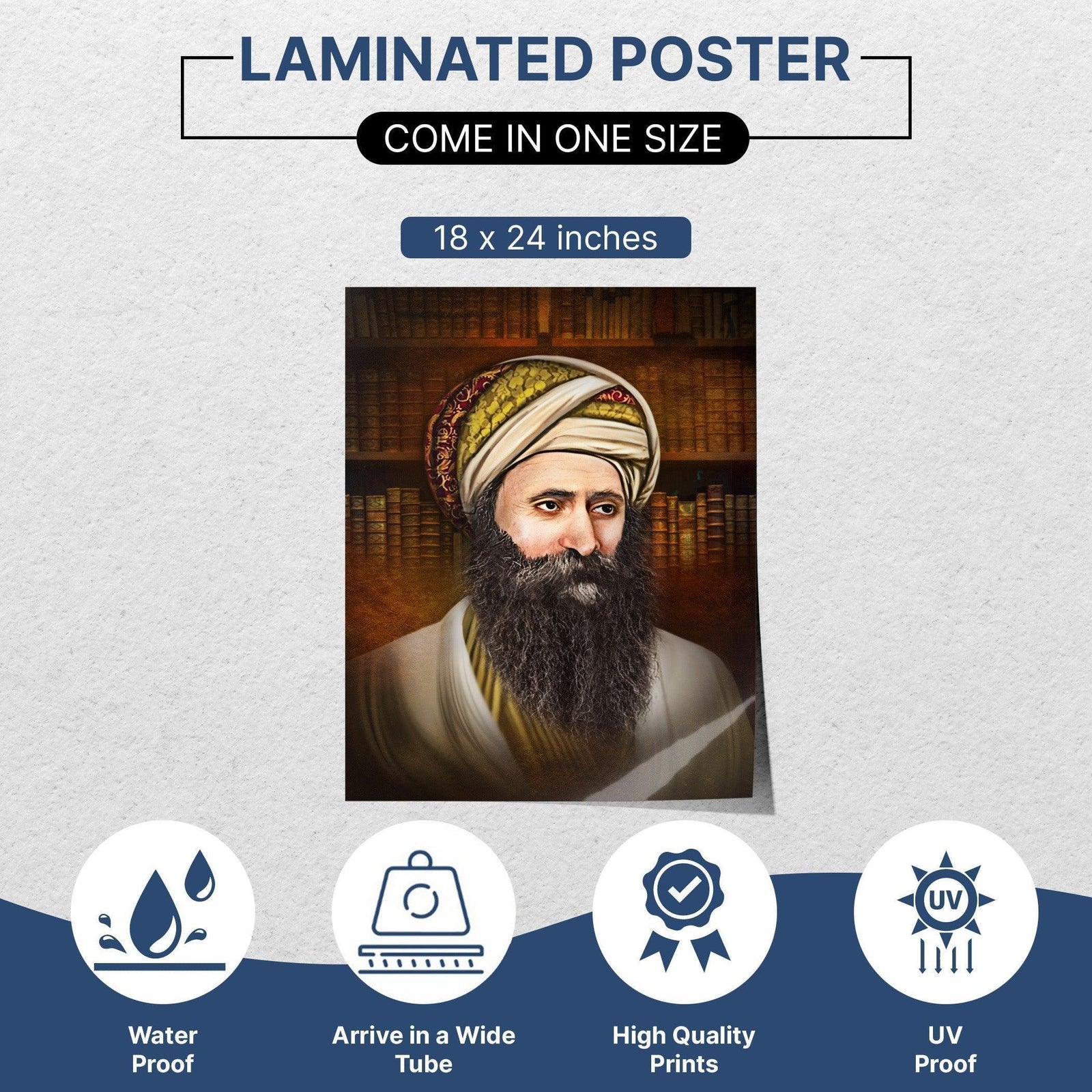 Rabbi Yosef Chaim Sukkah Poster | Jewish art | Gift | Israel | Religious Prints | Jewish educational poster | Sukkah decoration - Ben-Ari Art Gallery