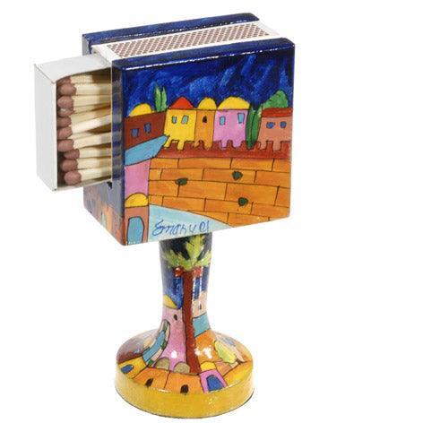 The Western Wall Standing Matchbox Holder with Matchbox (EM-MBL-1)