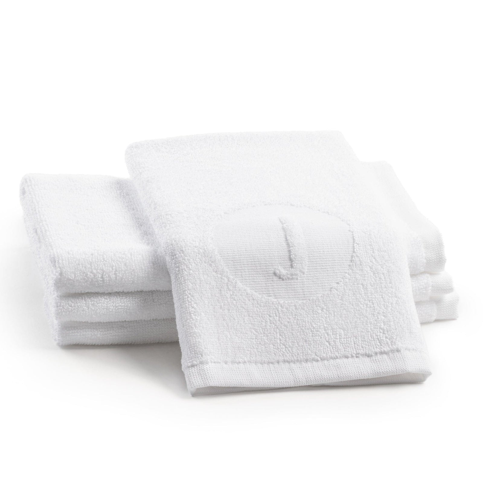 Circle Initial Embossed Finger Towel