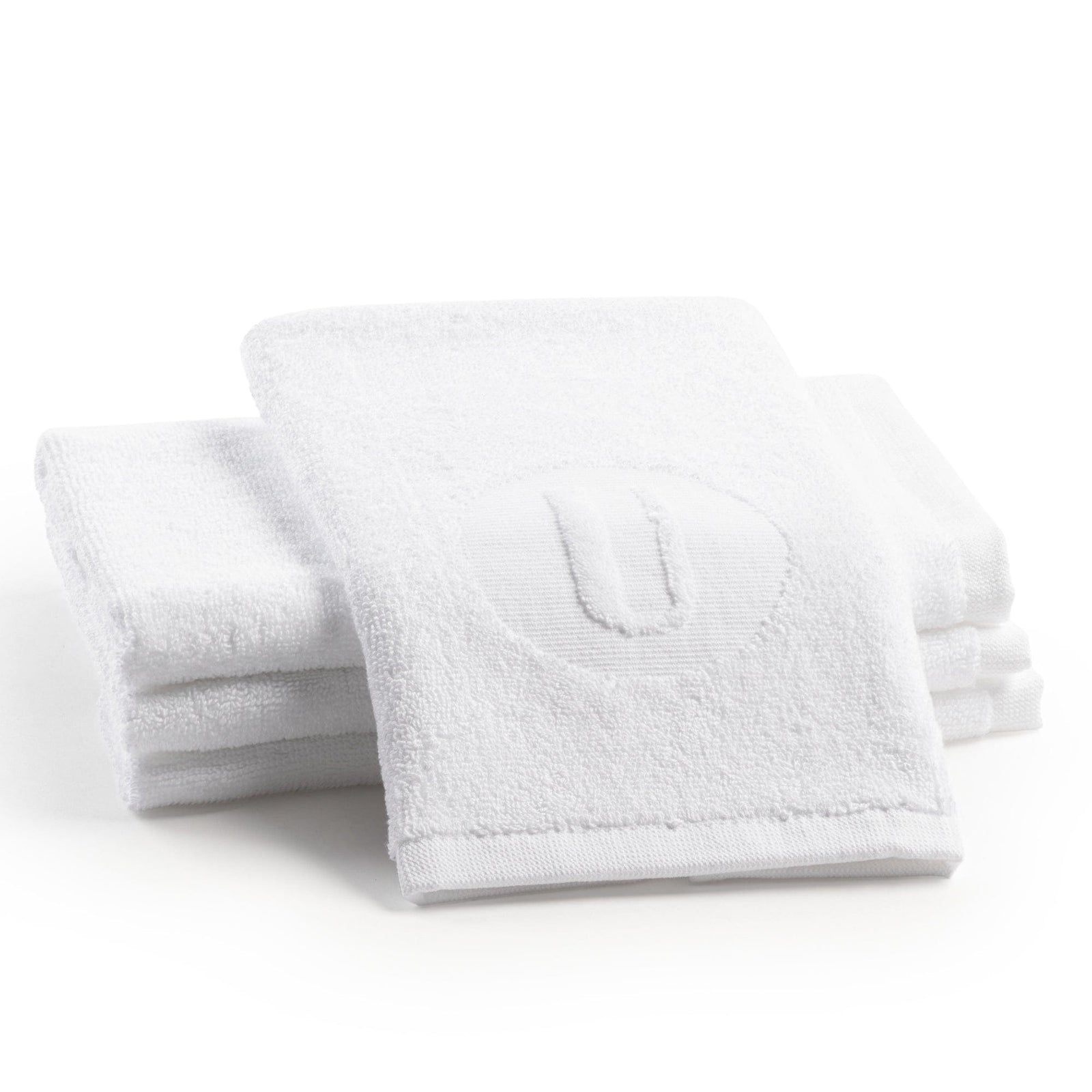 Circle Initial Embossed Finger Towel