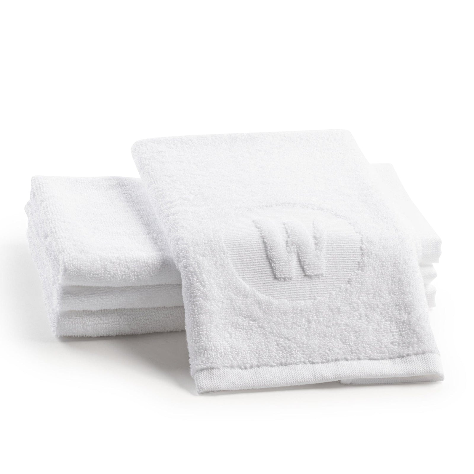 Circle Initial Embossed Finger Towel