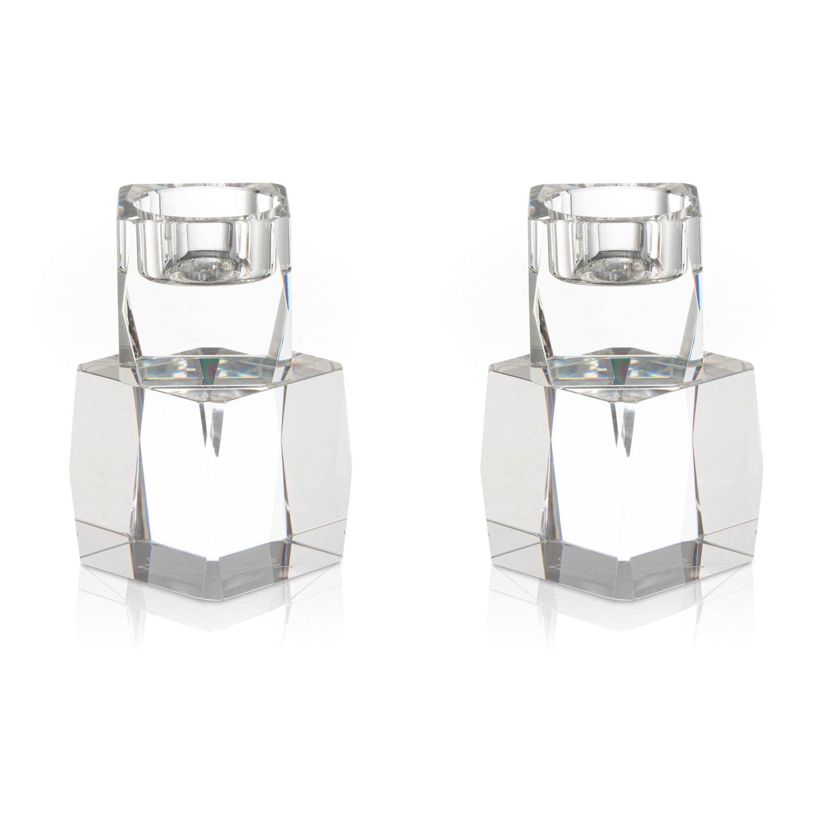 Crystal Cube Tealight Holders - Waterdale Collection