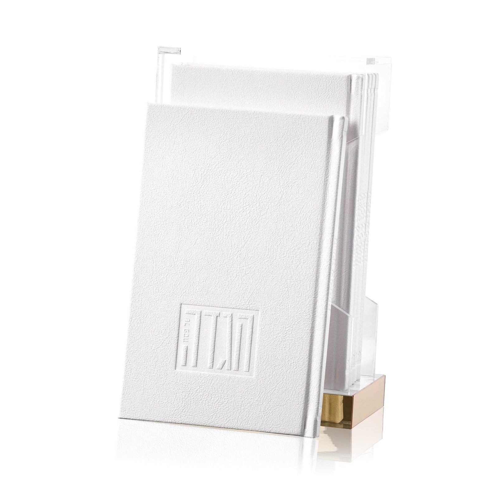 Hardcover Leather & Lucite Haggadah Set - Waterdale Collection