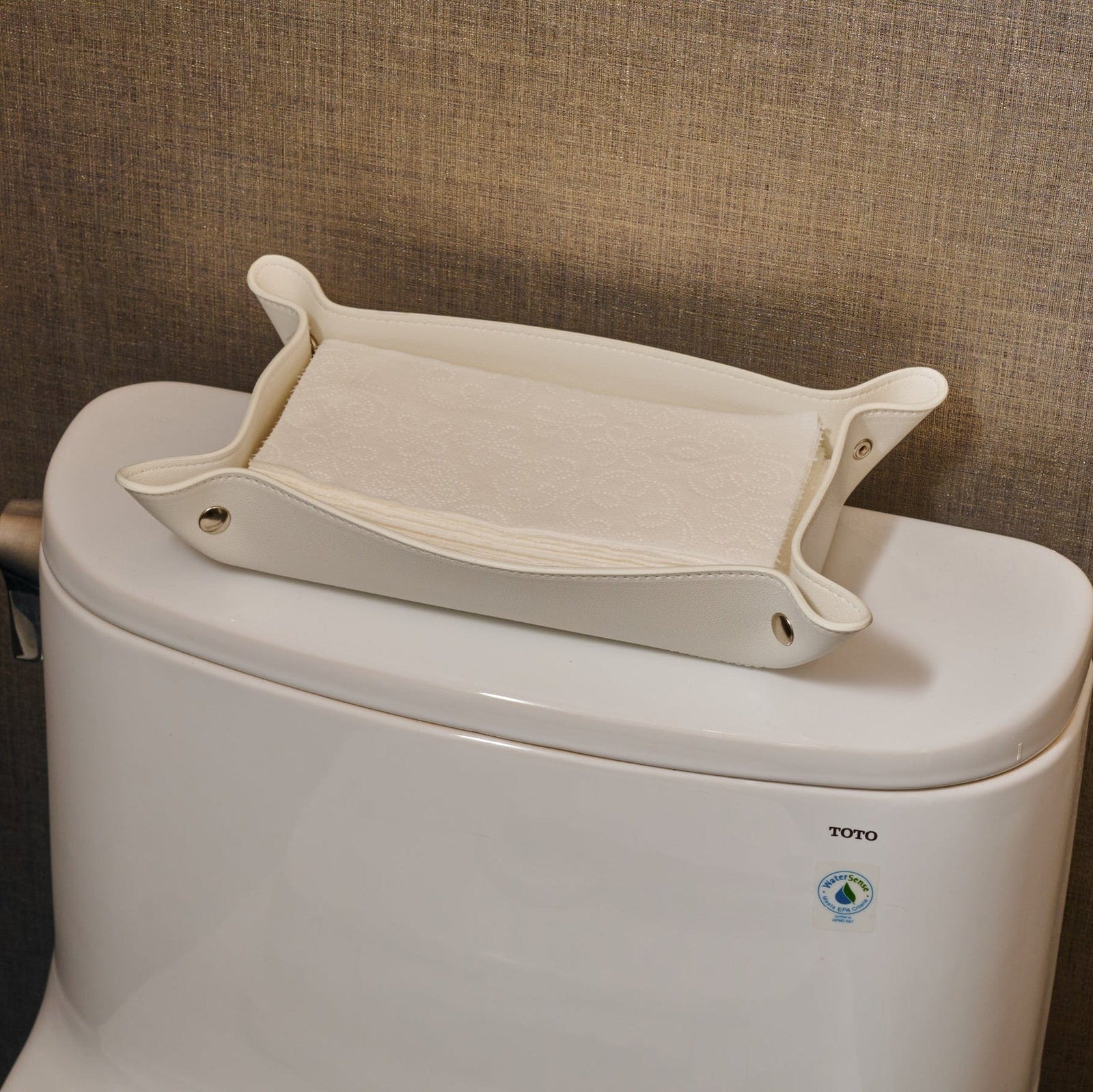 Leather Shabbos Toilet Paper / Tray Guest Towel / Multi-purpose Tray
