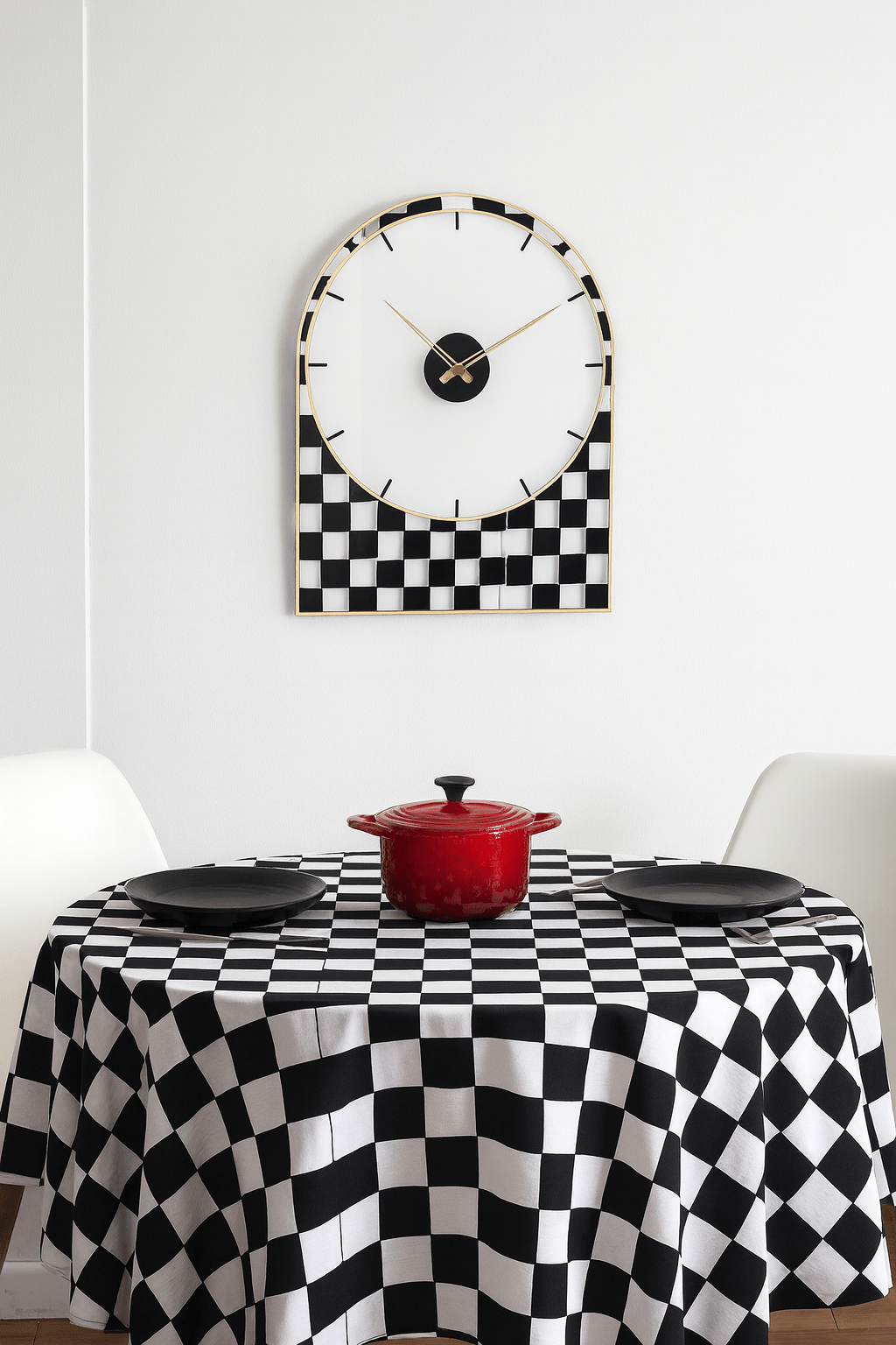 Onyx Collection Lucite Clock