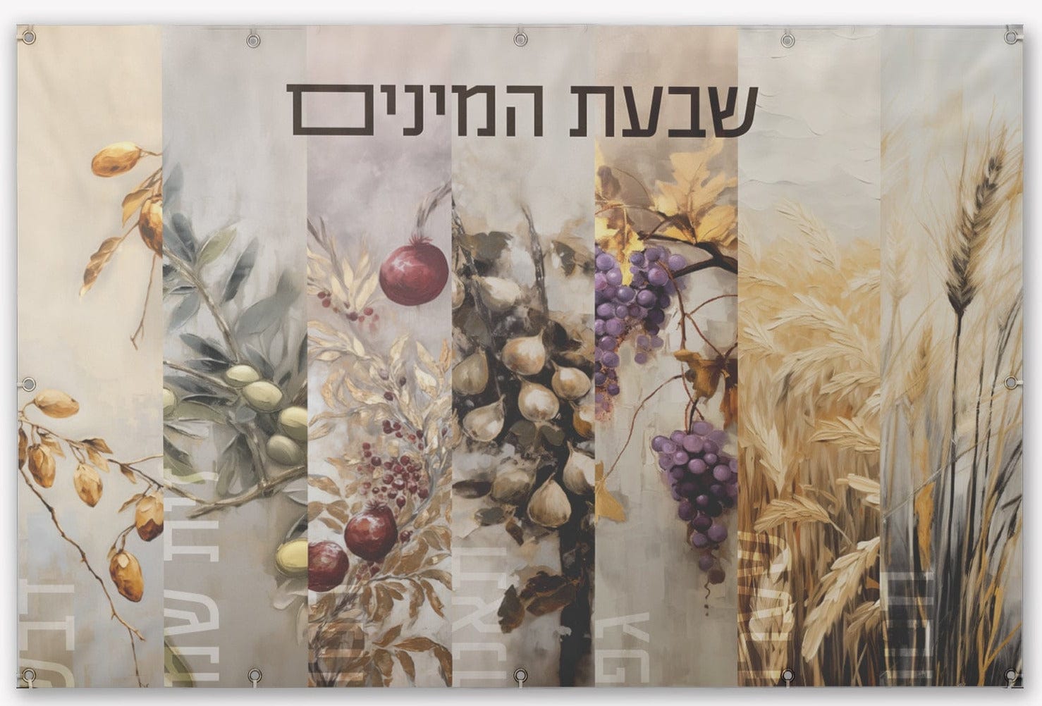 Painted by Vinyl Batya Sukkah Decoration Set