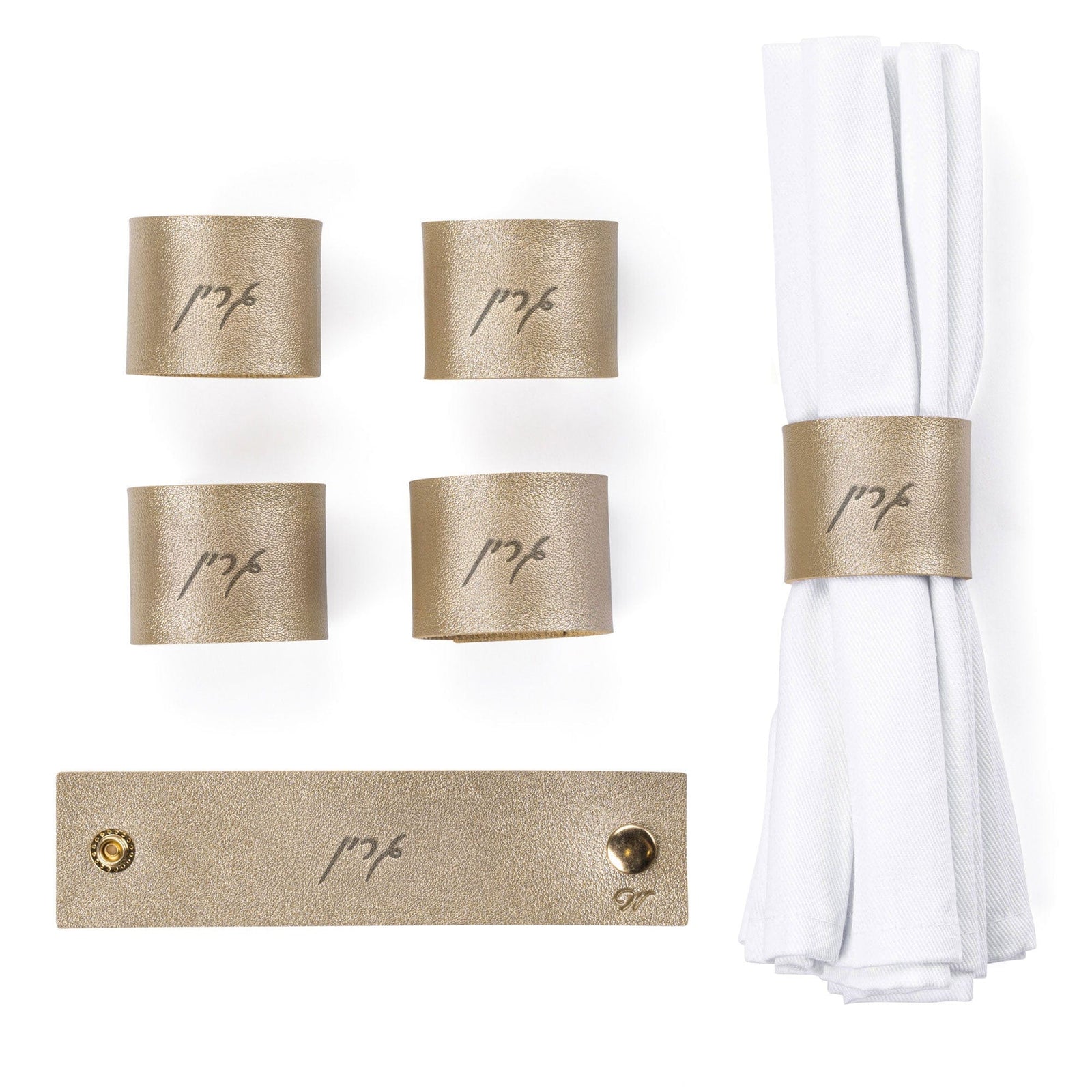 Personalized Leather Napkin Wraps