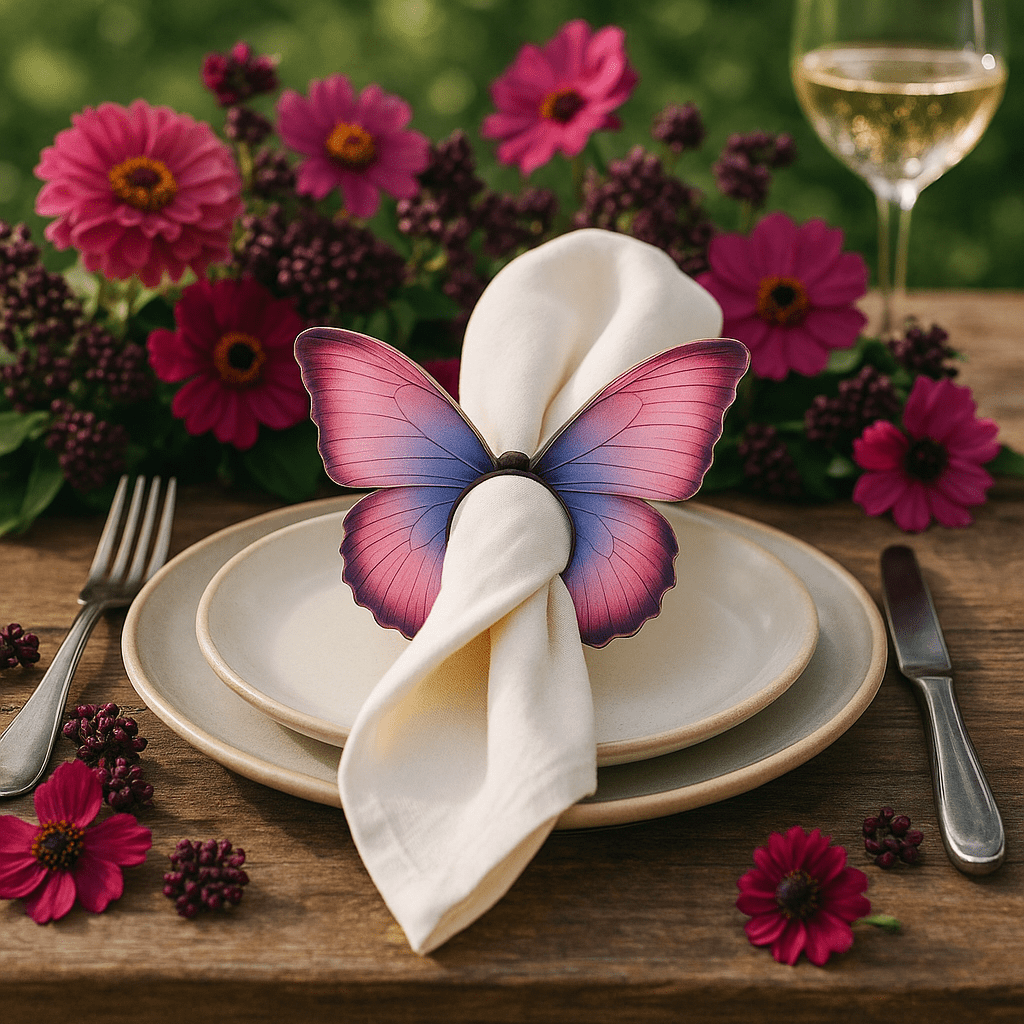 Tie - Dye Butterfly Napkin Rings