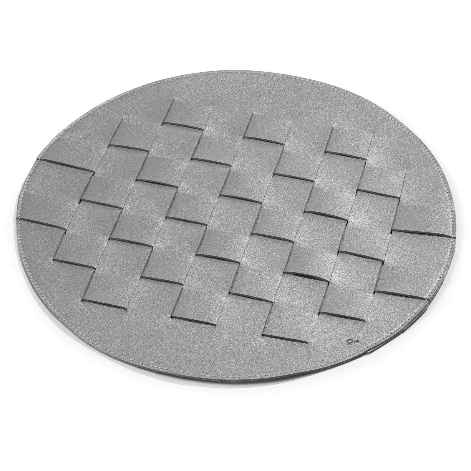 Woven Leather Round Chargers