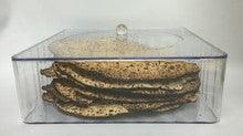 Square Lucite Matzah Box with Cover- Large 12"