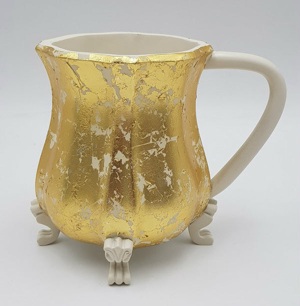 Metallic Coated Acrylic Washing Cup-- Worn Gold
