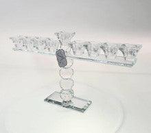 Crystal Menorah-Balls Design 8"H x 14"W