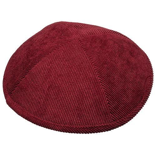 Corduroy Kippah 19 Cm- Bordeaux