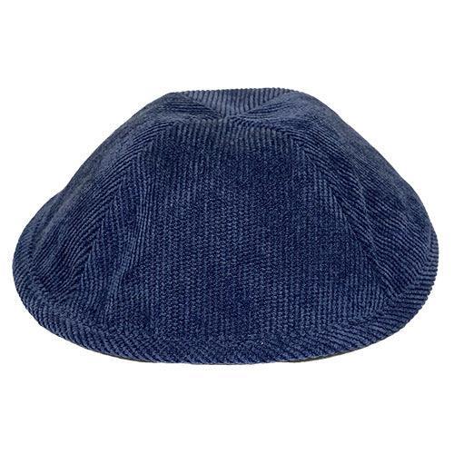 Corduroy Kippah 19 Cm- Dark Blue