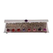 Emanuel Hammered Wave Menorah Maroon
