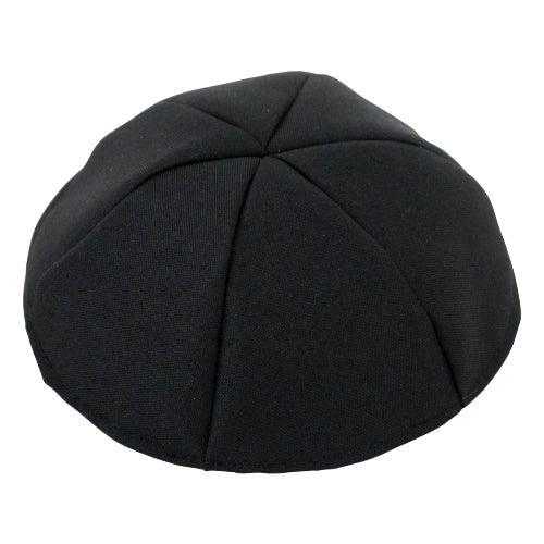 Black Terylene Kippah 26cm- #10, Six Parts