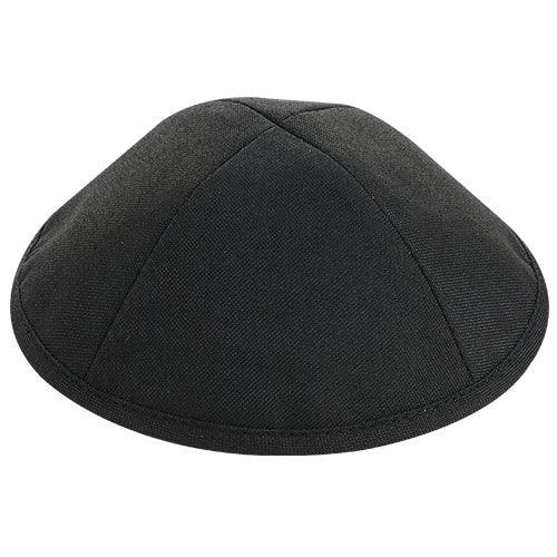 Linen Elegant Kippah Black Size 4 19cm