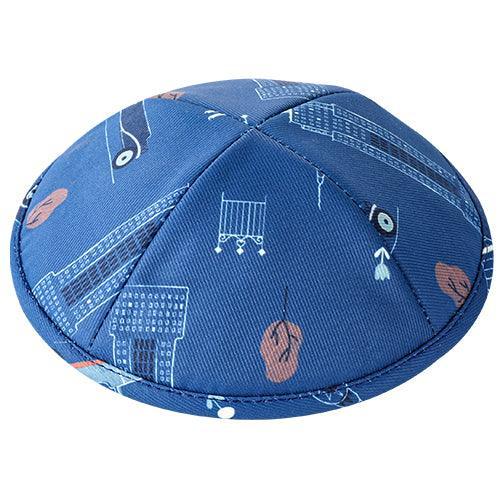Fabric Kippah Size 2 Flat, 15.5 Cm
