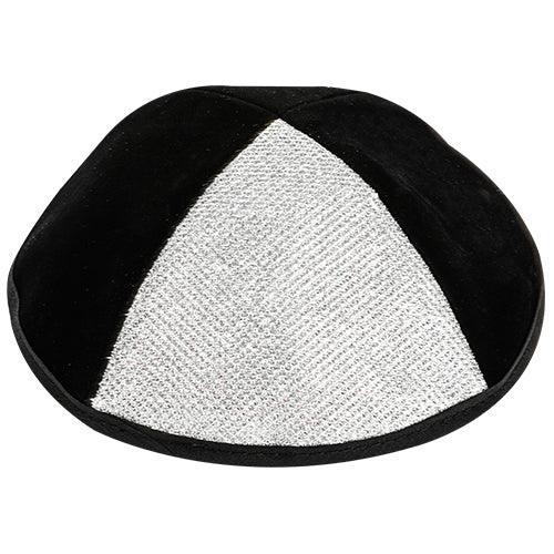 Velvet Plush Black Kippah 4 Parts, 19 Cm Size 3