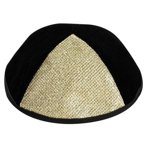Velvet Plush Black Kippah 4 Parts, 20 Cm Size 4