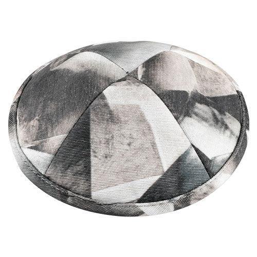 Fabric Kippah Size 2 Flat, 15.5 cm