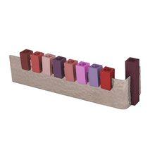 Emanuel Hammered L Shaped Menorah w/ Anodized Pieces Maroon