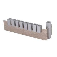 Emanuel Hammered L Shaped Menorah w/ Anodized Pieces  Silver