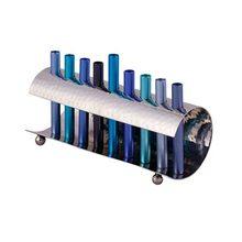 Emanuel Large Wave Menorah Blue