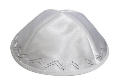 White Satin Kippah 20cm- Ornaments