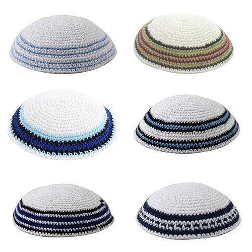 ASSORTED KNITTED KIPPAH 18 CM