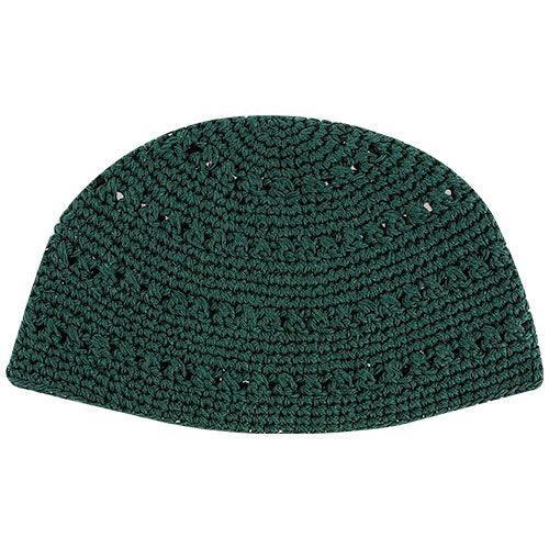 Frik Kippah 22 cm- Green with holes