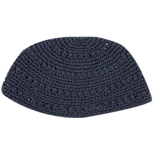 Frik Kippah 24 cm- Blue with holes