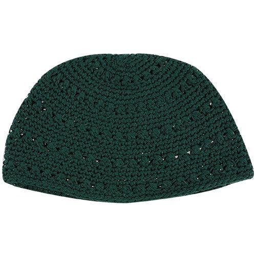 Frik Kippah 24 cm- Green with holes