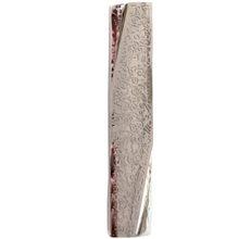 Emanuel Geometric Mezuzah Case Geometric - Pomegranate- Hammered & Satin