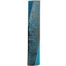 Emanuel Geometric Mezuzah Case Geometric - Pomegranate- Turquoise