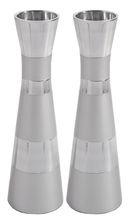 Anodized Aluminum Long Shabbat Candlesticks Aluminum Tall Candlesticks