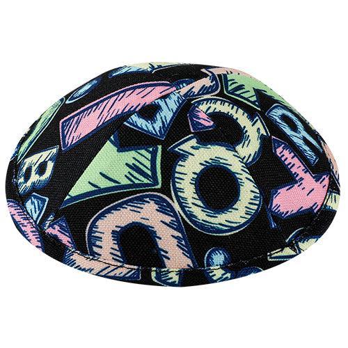 Fabric Kippah Size 2 Flat, 15.5 cm