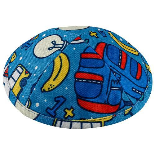 Fabric Kippah Size 2 Flat, 15.5 cm