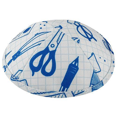 Fabric Kippah Size 2 Flat, 15.5 cm