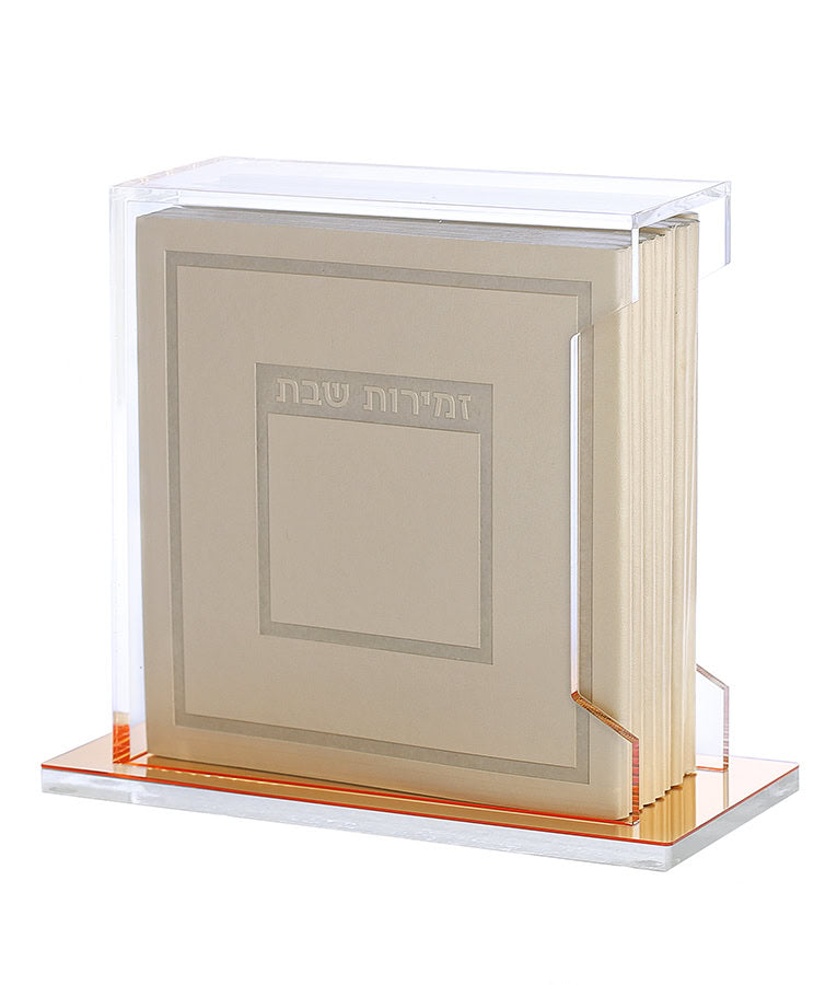 Hadar model Lucite Zemiros Stand (Ashkenaz/Sfarad) (Cream)