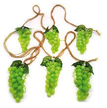 Six Cluster Green Grape Garland On Rope- 9'