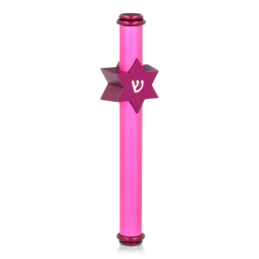 Mezuzah Case Star of David Fuchsia