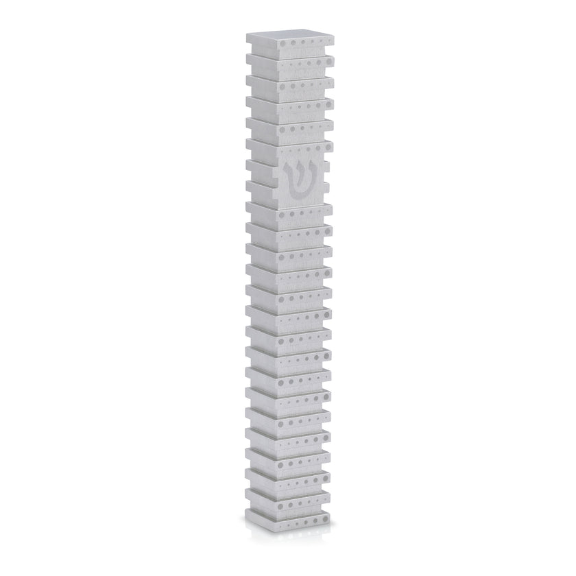 Square Mezuzah Case - Grooved Natural